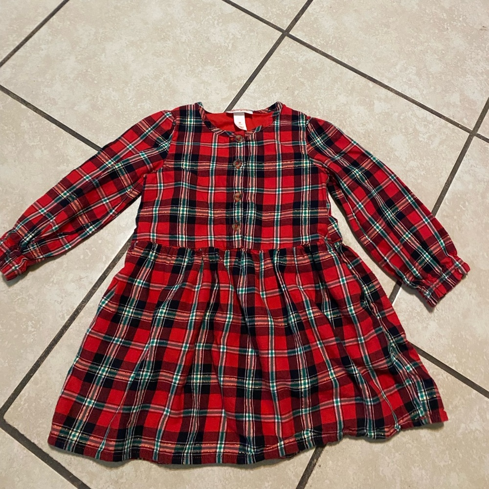 Cat & Jack Red Plaid Kids Dress